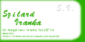 szilard vranka business card